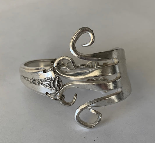 Silver fork bracelet
