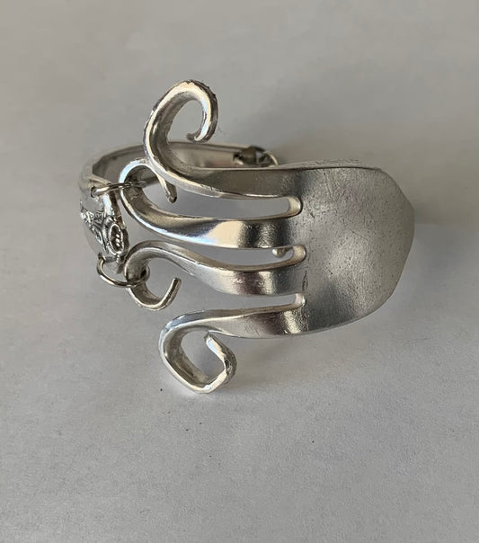Silver fork bracelet