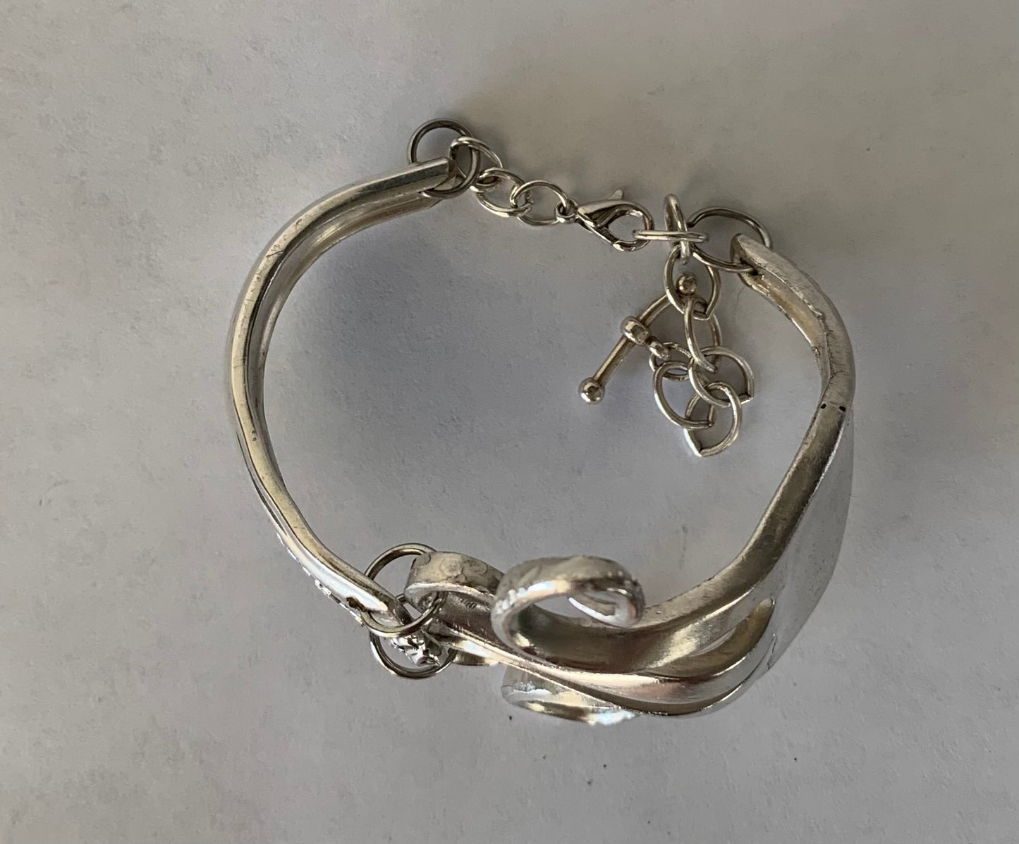 Silver fork bracelet
